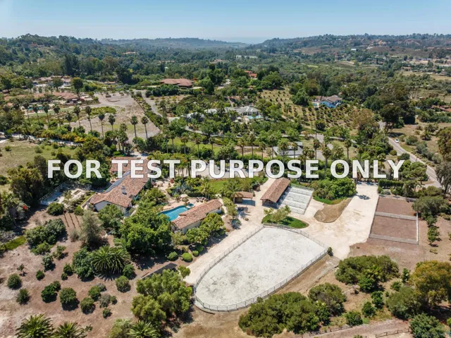 Demo/Test Data 4763 El Mirlo, Rancho Santa Fe, Ca 92067