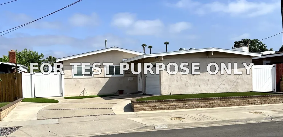 Demo/Test Data 3534 Mt. Everest Blvd., San Diego, Ca 92111