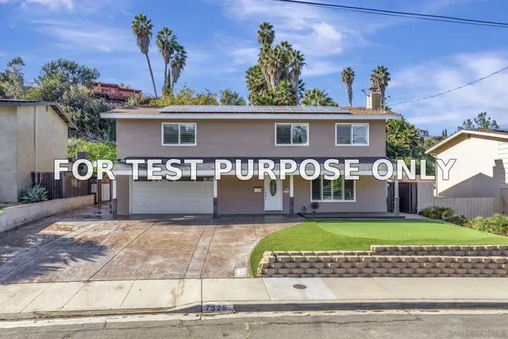 Demo/Test Data 7328 Hamlet Ave, San Diego, Ca 92120