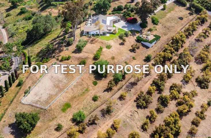 Demo/Test Data 4325 Citrus Ln, Fallbrook, Ca 92028