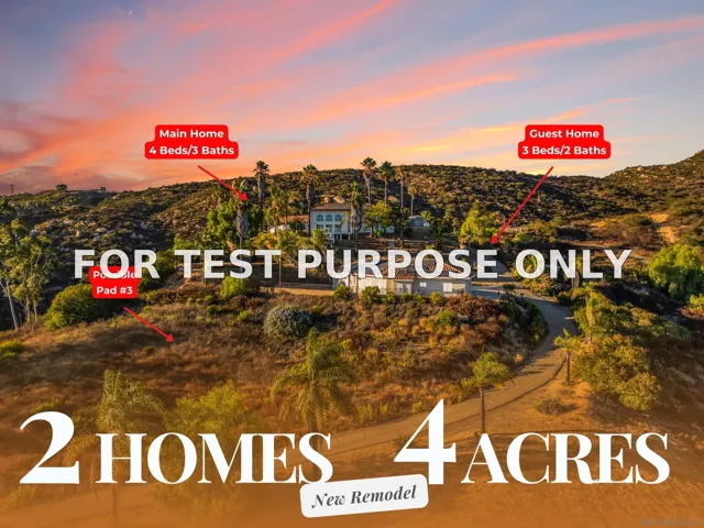 Demo/Test Data 12636 Calle De Rob, Poway, Ca 92064
