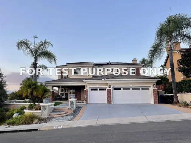Demo/Test Data 11645 Spruce Run Dr, San Diego, Ca 92131
