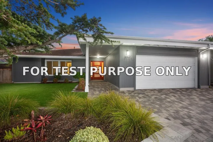Demo/Test Data 3069 Hunrichs Way, San Diego, Ca 92117