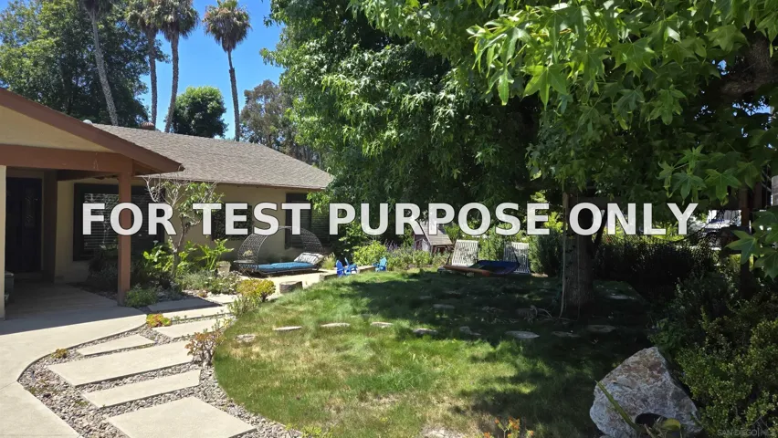 Demo/Test Data 620 Cole Ranch Road, Encinitas, Ca 92024