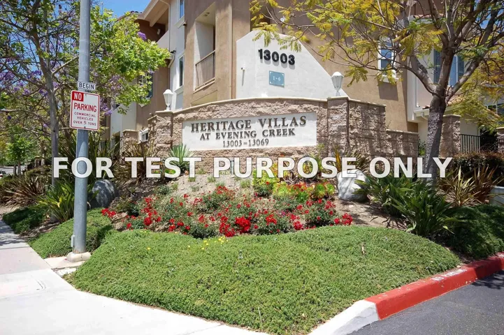 Demo/Test Data 13069 Evening Creek Dr S Unit 59, San Diego, Ca 92128
