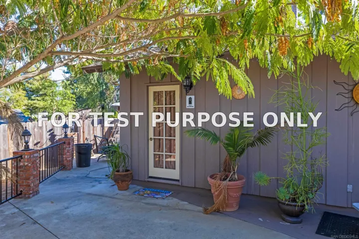 Demo/Test Data 11608 Vernette Dr., El Cajon, Ca 92020