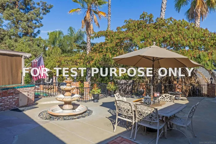 Demo/Test Data 11608 Vernette Dr., El Cajon, Ca 92020
