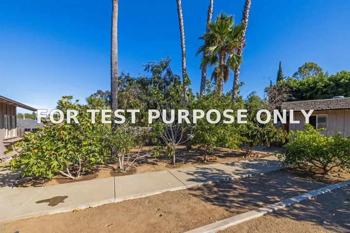 Demo/Test Data 11608 Vernette Dr., El Cajon, Ca 92020