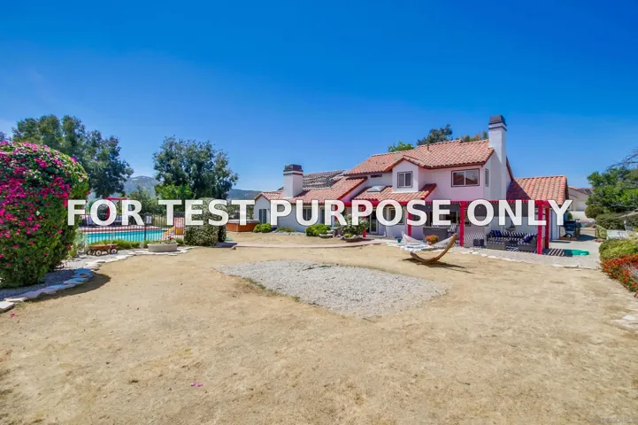 Demo/Test Data 477 Summerhill Vw, Alpine, Ca 91901