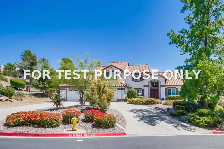 Demo/Test Data 477 Summerhill Vw, Alpine, Ca 91901