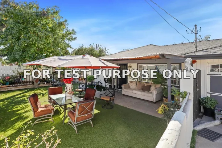 Demo/Test Data 1705 York Dr, Vista, Ca 92084