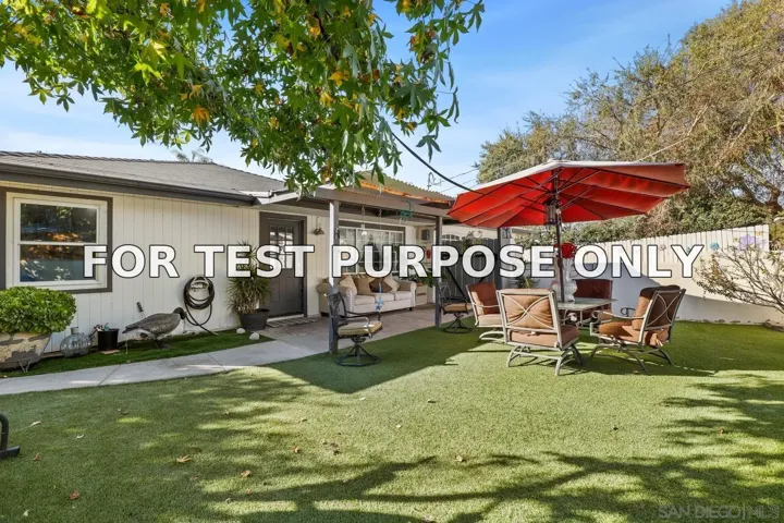 Demo/Test Data 1705 York Dr, Vista, Ca 92084