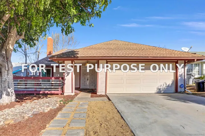 Demo/Test Data 9018 Outinda, Spring Valley, Ca 91977