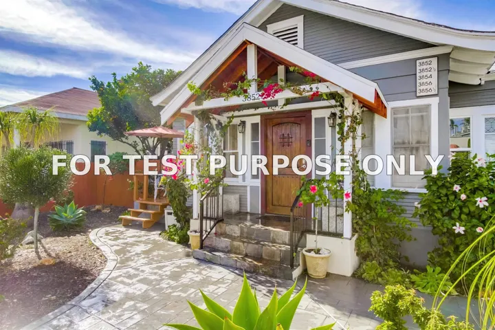 Demo/Test Data 3852-56 1st Ave, San Diego, Ca 92103