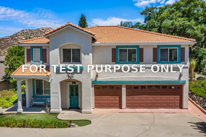 Demo/Test Data 26520 Love Ln, Ramona, Ca 92065