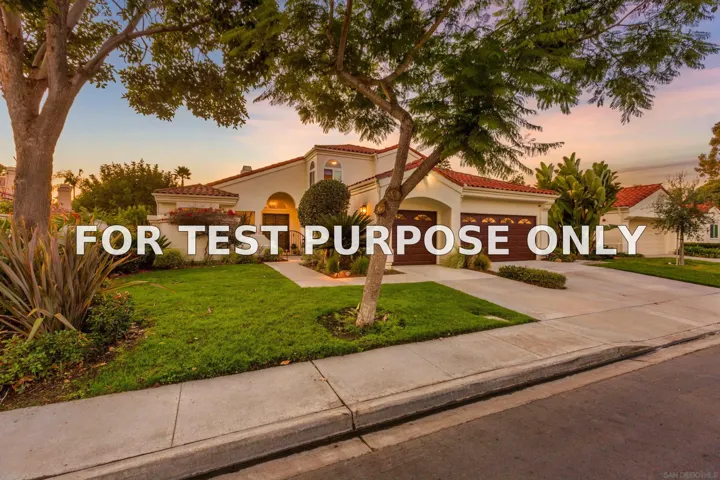 Demo/Test Data 14036 Via Marcala, San Diego, Ca 92130