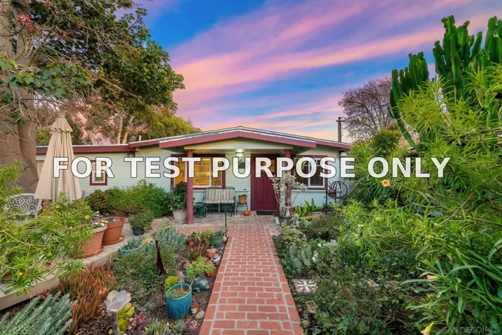 Demo/Test Data 5175 Benton Place, San Diego, Ca 92116