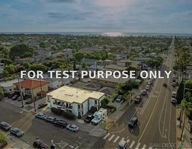 Demo/Test Data 4605 Voltaire Street, San Diego, Ca 92107