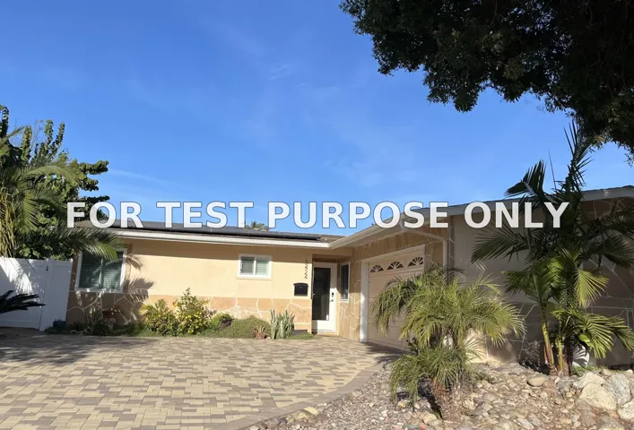 Demo/Test Data 3424 Las Vegas Drive, Oceanside, Ca 92054
