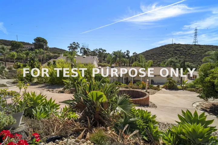 Demo/Test Data 12630 Calle De Rob, Poway, Ca 92064