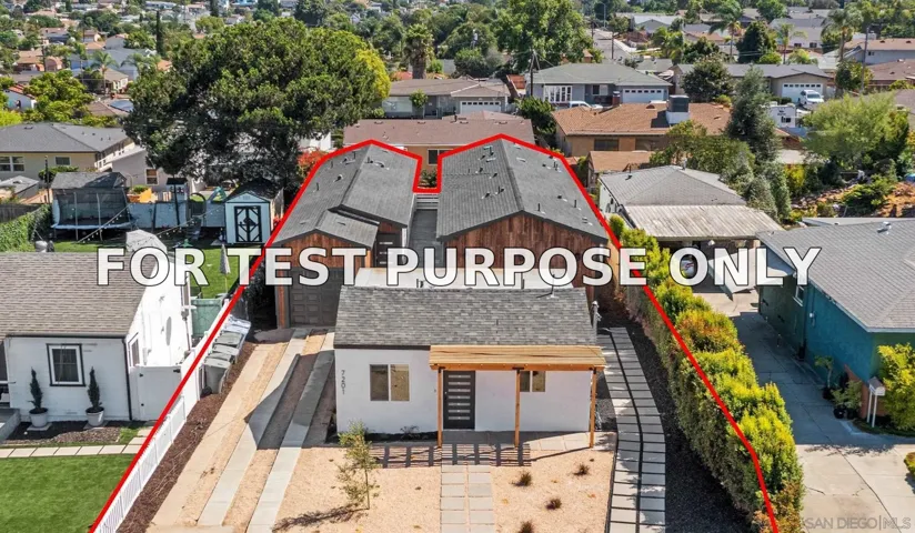 Demo/Test Data 7201 Amherst St, La Mesa, Ca 91942