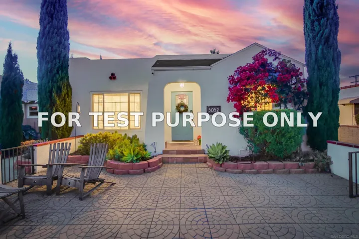 Demo/Test Data 5052-5054 35th Street, San Diego, Ca 92116