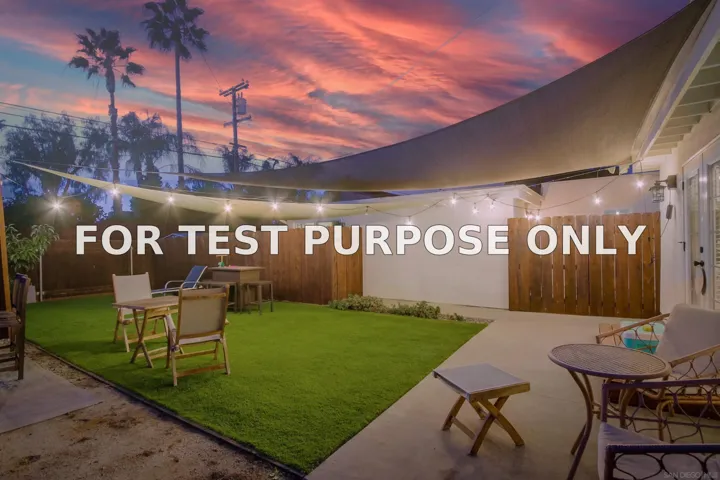 Demo/Test Data 5052-5054 35th Street, San Diego, Ca 92116