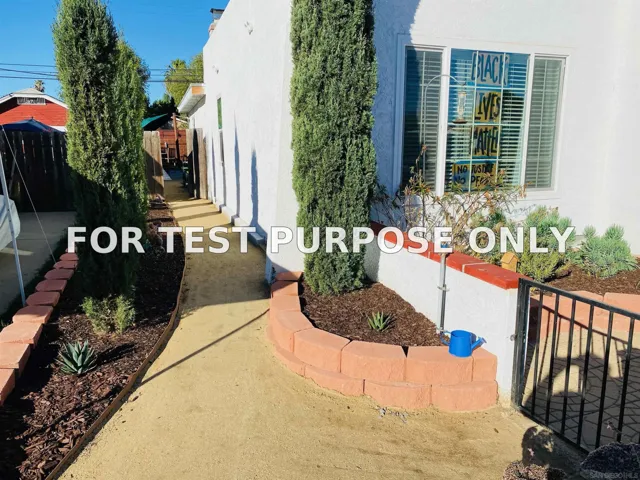 Demo/Test Data 5052-5054 35th Street, San Diego, Ca 92116