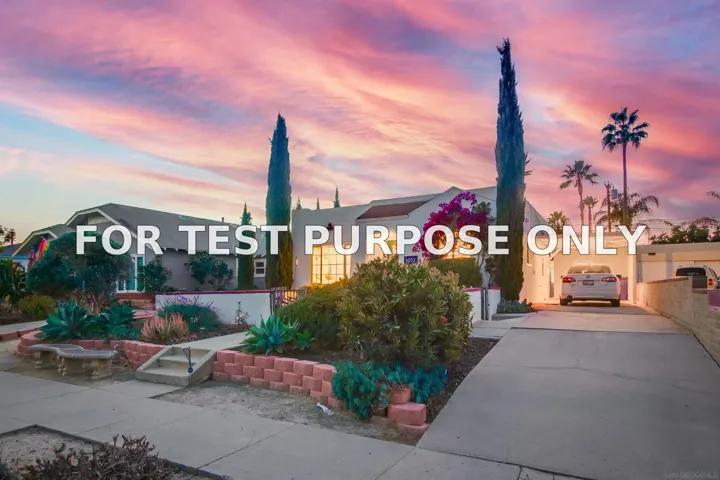 Demo/Test Data 5052-5054 35th Street, San Diego, Ca 92116