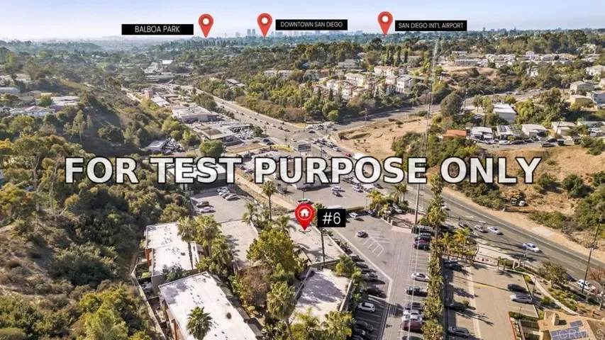 Demo/Test Data 4455 Home Avenue Unit 6, San Diego, Ca 92105