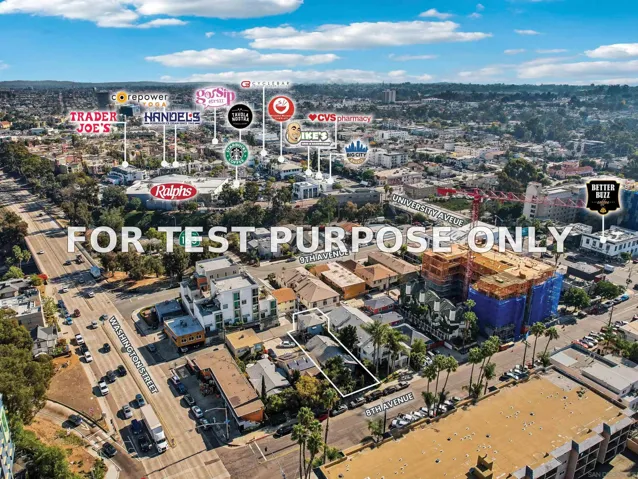 Demo/Test Data 3967 8th Ave, San Diego, Ca 92103