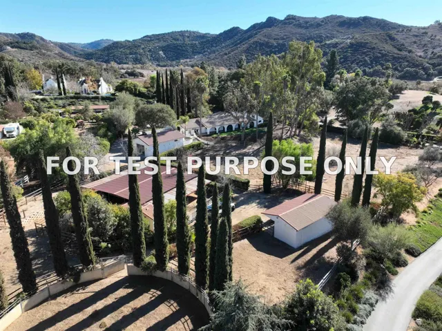 Demo/Test Data 7234 Via Mariposa Sur, Bonsall, Ca 92003