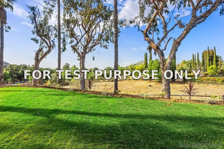 Demo/Test Data 7234 Via Mariposa Sur, Bonsall, Ca 92003