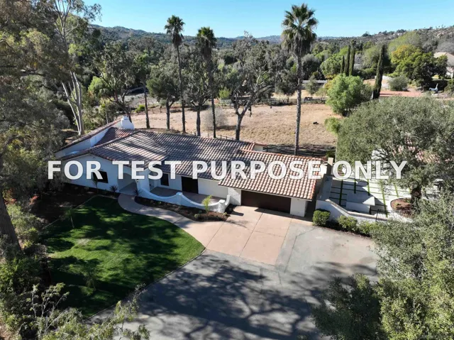 Demo/Test Data 7234 Via Mariposa Sur, Bonsall, Ca 92003