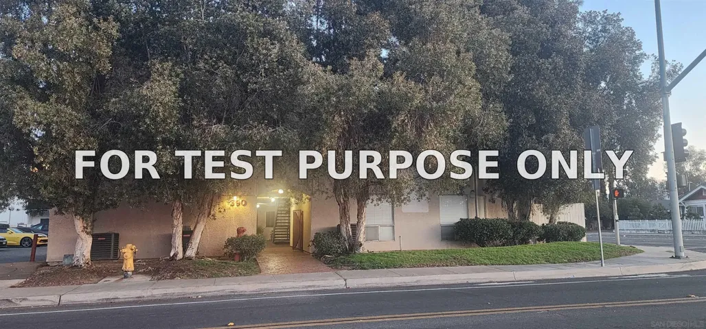 Demo/Test Data 390 E Madison Ave #h Unit H, El Cajon, Ca 92020