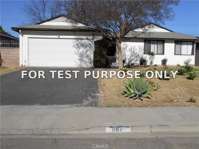 Demo/Test Data 1187 Morning Sun Drive, Pomona, Ca 91767