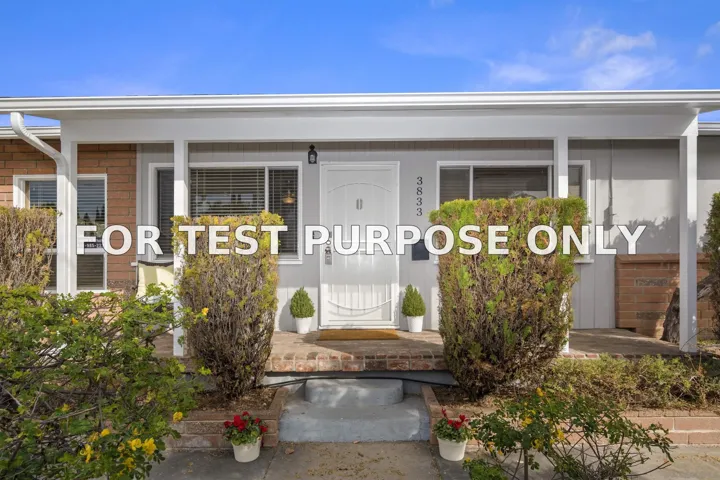 Demo/Test Data 3833 Tomahawk Ln, San Diego, Ca 92117