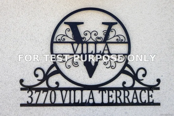 Demo/Test Data 3770 Villa Terrace, San Diego, Ca 92104