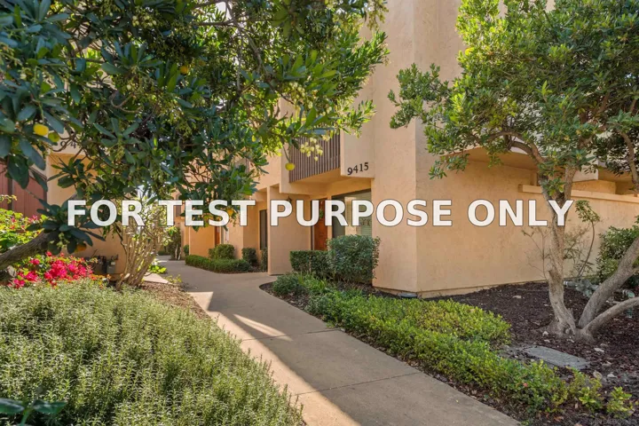 Demo/Test Data 9415 Gold Coast Dr Unit B7, San Diego, Ca 92126