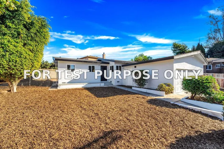 Demo/Test Data 441 Detroit Place, San Diego, Ca 92114