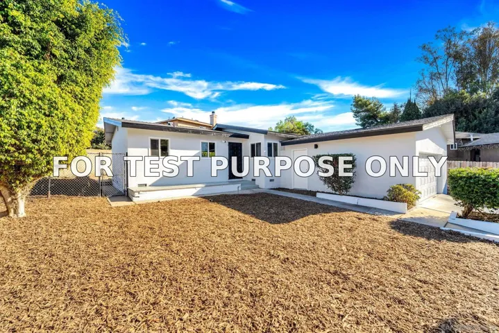 Demo/Test Data 441 Detroit Place, San Diego, Ca 92114