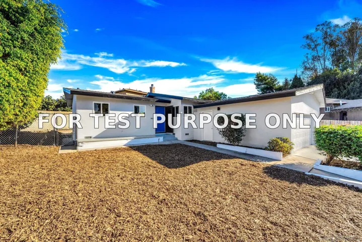 Demo/Test Data 441 Detroit Place, San Diego, Ca 92114