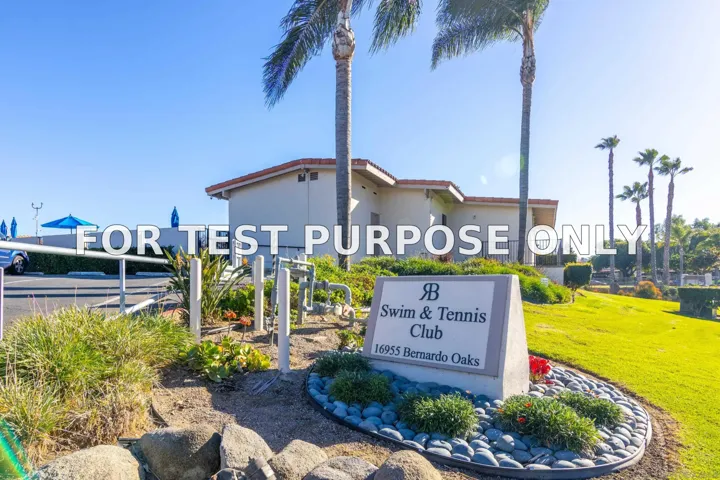 Demo/Test Data 12188 Rancho Bernardo Rd Unit B, San Diego, Ca 92128