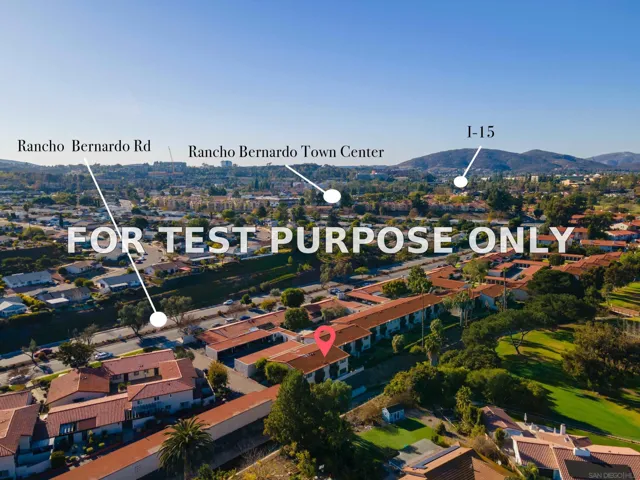 Demo/Test Data 12188 Rancho Bernardo Rd Unit B, San Diego, Ca 92128