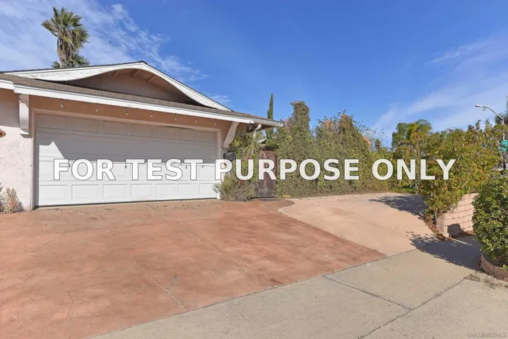 Demo/Test Data 4490 Appleton, San Diego, Ca 92117