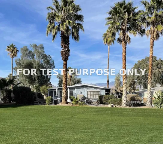 Demo/Test Data 1010 Palm Canyon Dr. Unit 167, Borrego Springs, Ca 92004
