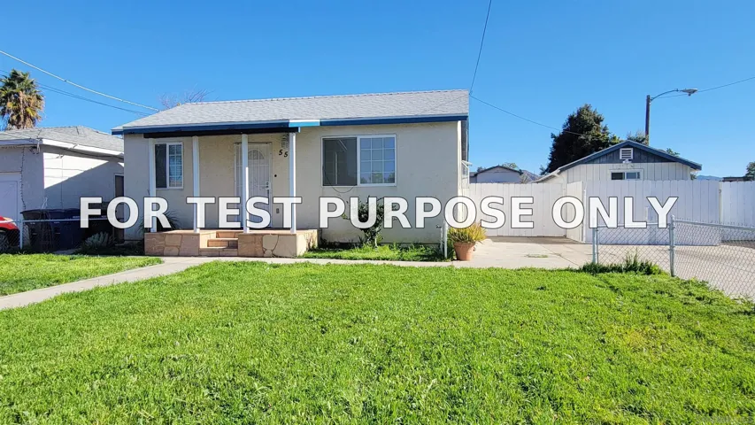 Demo/Test Data 555 Grape St, El Cajon, Ca 92021
