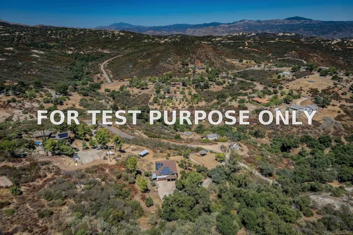Demo/Test Data 20591 Sycamore Springs Rd, Jamul, Ca 91935