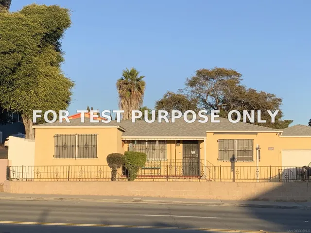 Demo/Test Data 1385 Fourth Avenue, Chula Vista, Ca 91911