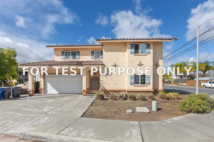 Demo/Test Data 902 S Sunshine, El Cajon, Ca 92020